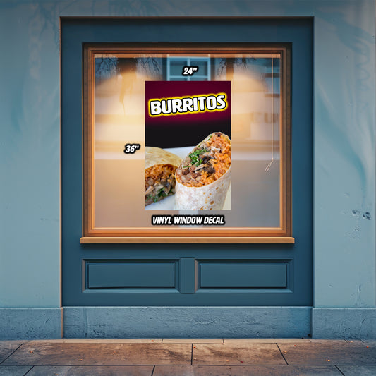 Burrito Window Decal/Poster 24" x 36"