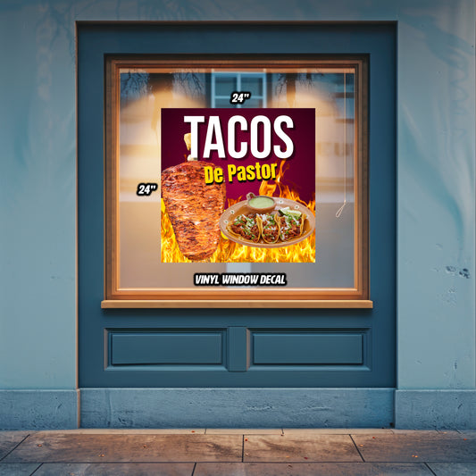 Tacos al Pastor Window Decal/Poster 24" x 24"