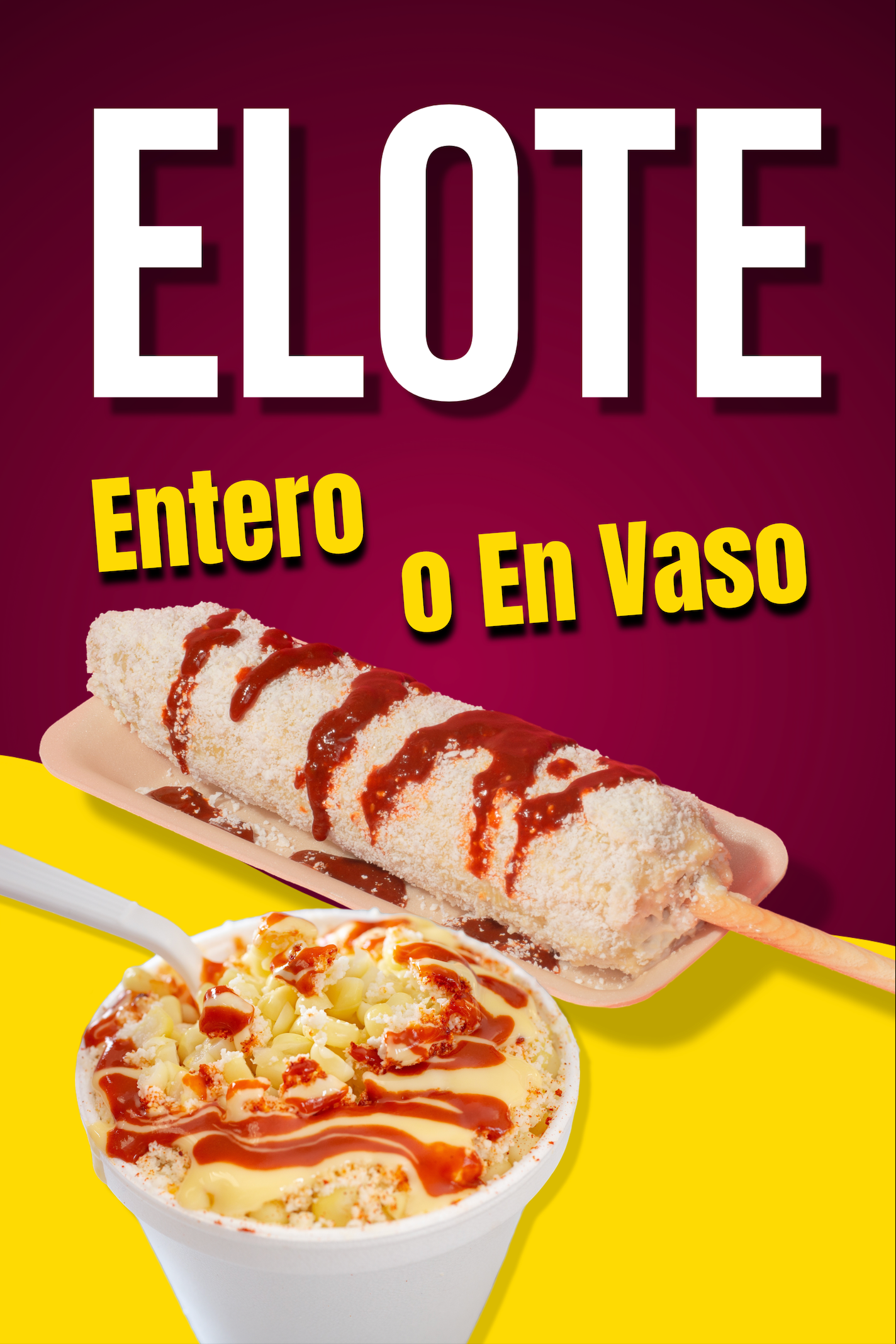 Elote Window Decal/Poster 24" x 36"