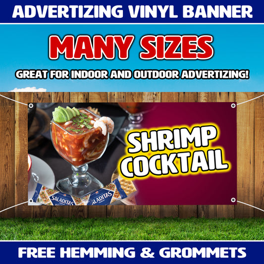 Shrimp Cocktail Advertising Vinyl Banners