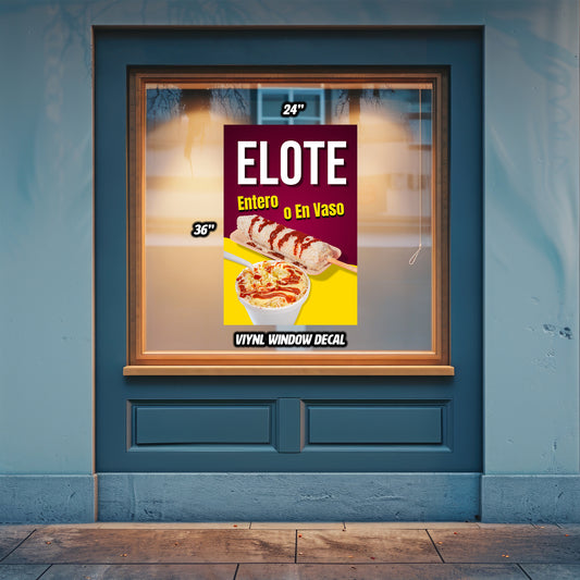 Elote Window Decal/Poster 24" x 36"